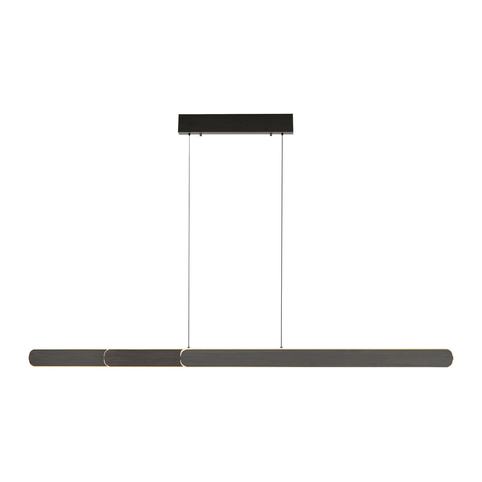 Moderne Pendelleuchte ADRIANA ROUND von Paul Neuhaus in schwarzem Design, seitliche Perspektive