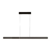 Moderne Pendelleuchte ADRIANA ROUND von Paul Neuhaus in schwarzem Design, seitliche Perspektive