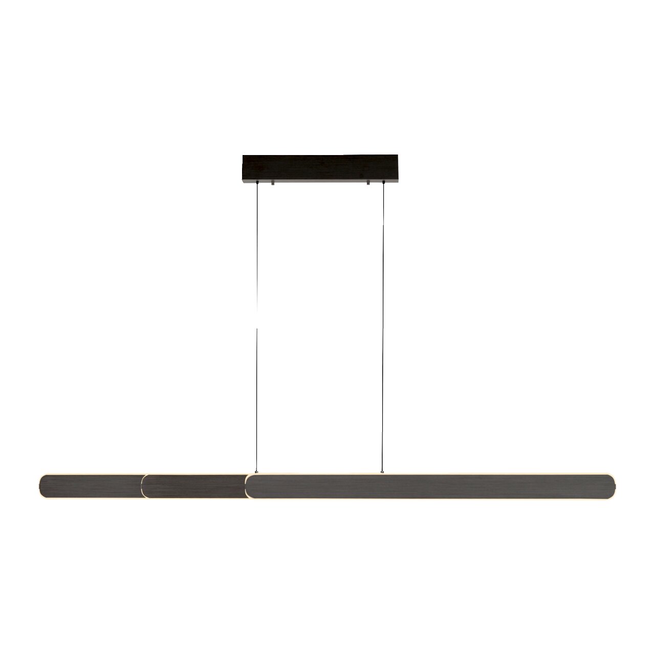 Moderne Pendelleuchte ADRIANA ROUND von Paul Neuhaus in schwarzem Design, seitliche Perspektive