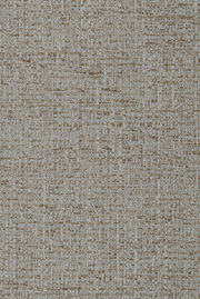 Nahaufnahme eines strukturierten, gewebten Stoffes in Beige- und Brauntönen, von oben betrachtet.