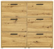 Schuhkipper aus Holz mit sechs Klappen, frontale Ansicht