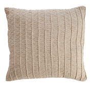 Beiges Kissen mit strukturiertem Muster, Vorderansicht