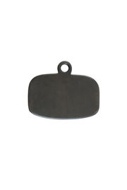 Schwarzes Schneidebrett mit rundem Griff, Draufsicht