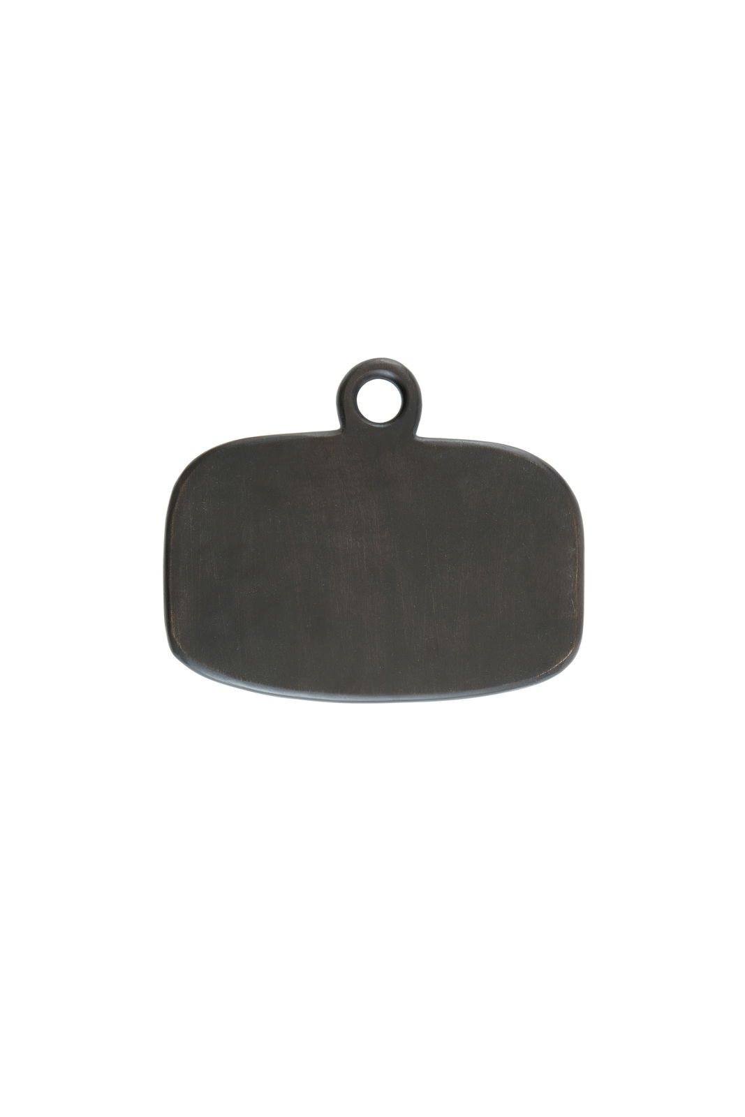 Schwarzes Schneidebrett mit rundem Griff, Draufsicht