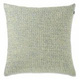 Zierkissenhülle in hellgrünem und grauem Webmuster, quadratisch, Vorderansicht