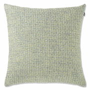 Zierkissenhülle in hellgrünem und grauem Webmuster, quadratisch, Vorderansicht