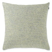 Zierkissenhülle in hellgrünem und grauem Webmuster, quadratisch, Vorderansicht