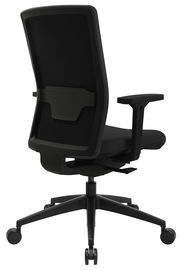 Rückansicht eines schwarzen Bürostuhls mit Netzrückenlehne und verstellbaren Armlehnen, Modell SITNESS AIRWORK G.