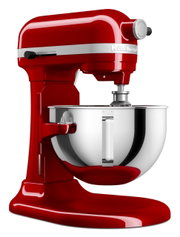 Rote Küchenmaschine Heavy Duty 5,2L, seitliche Perspektive