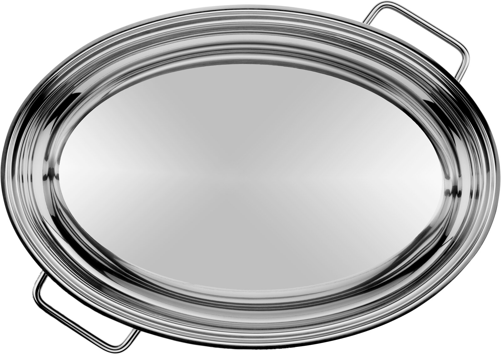 Ovaler Extrabräter mit Metalldeckel, Draufsicht