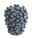 Light&Living Vase BERRIES Keramikvase mit blauer, beerenartiger Struktur, seitliche Perspektive