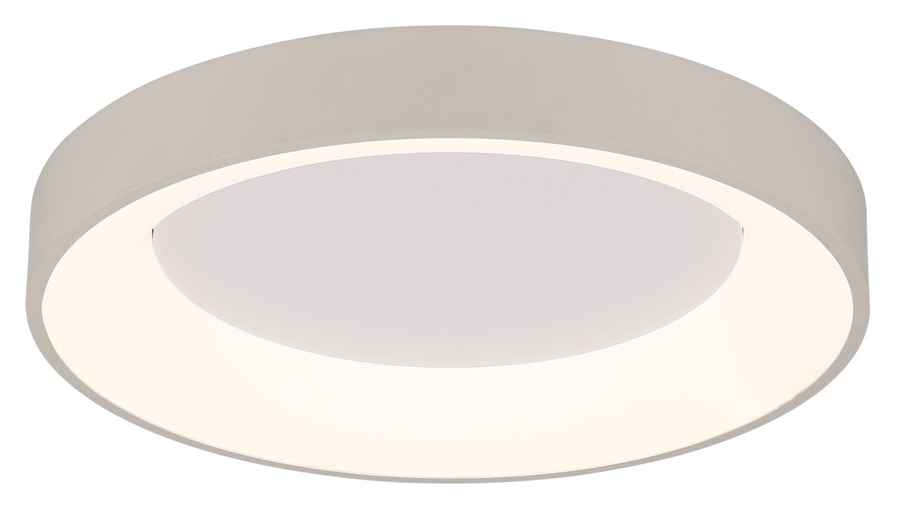 Ronde led-plafondlamp in wit, zijaanzicht