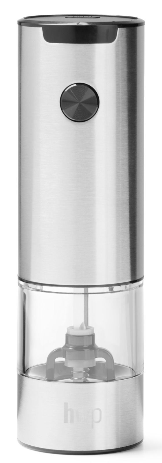 Elektrische Salz- und Pfeffermühle aus Edelstahl, Vorderansicht