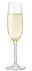 Leonardo Sektglas CIAO+ Sektglas Ciao+ 190ml, gefüllt mit Sekt, in Frontalansicht