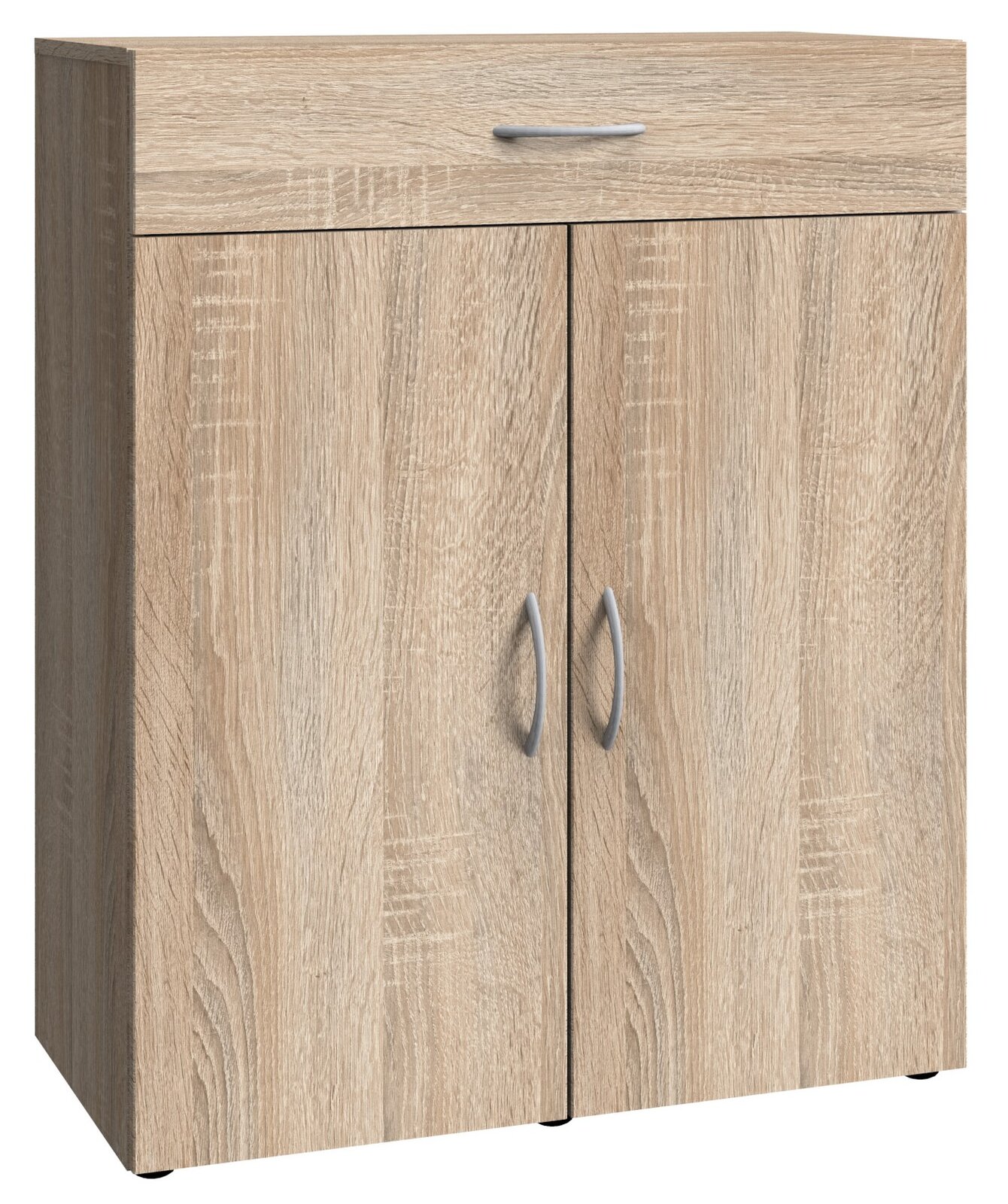 XORA Schuhschrank MULTIRAUMKONZEPT Schuhschrank aus Holz mit zwei Türen und einer Schublade, frontal betrachtet