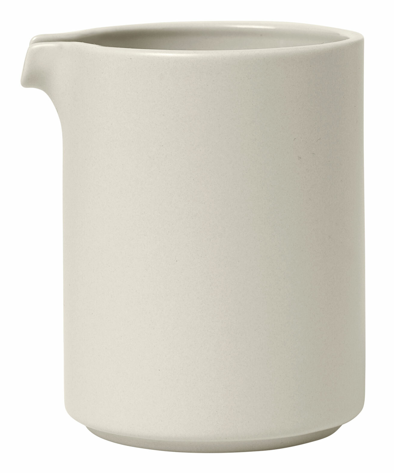 Milchkännchen PILAR Moonbeam aus Keramik, seitliche Ansicht mit Ausguss