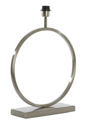 Moderner Lampenfuß in Ringform aus Metall, seitliche Perspektive