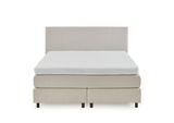 Boxspringbett in Beige, Vorderansicht