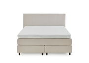 Boxspringbett in Beige, Vorderansicht