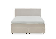 Boxspringbett in Beige, Vorderansicht