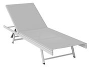 Graue Sonnenliege Ambia Garden DONNATELLA aus seitlicher Perspektive