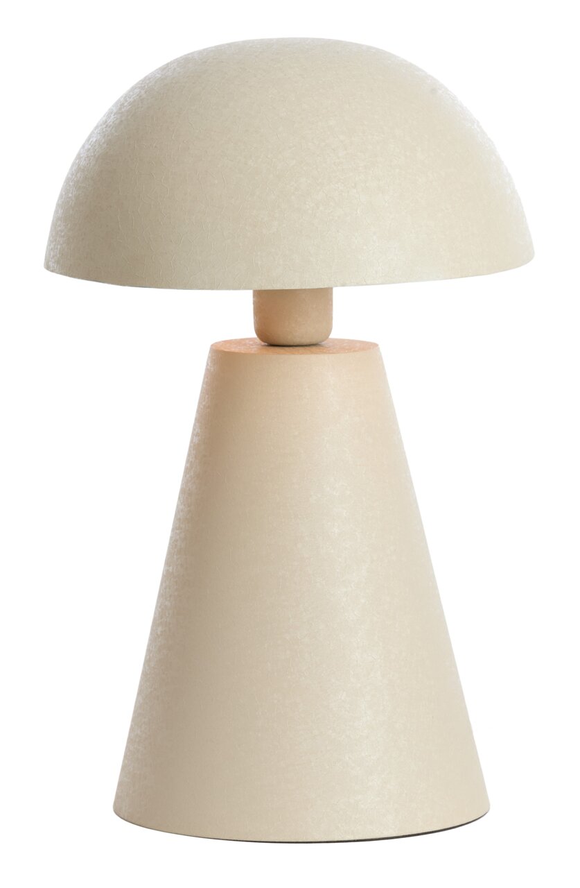 Light&Living Tafellamp SURRINA Beige tafellamp in conische vorm met halfronde kap, zijaanzicht