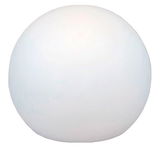 Kugelleuchte BULY 50, weiße Kugelform, frontale Ansicht