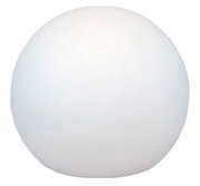 Kogelvormige lamp BULY 50, witte kogelvorm, vooraanzicht