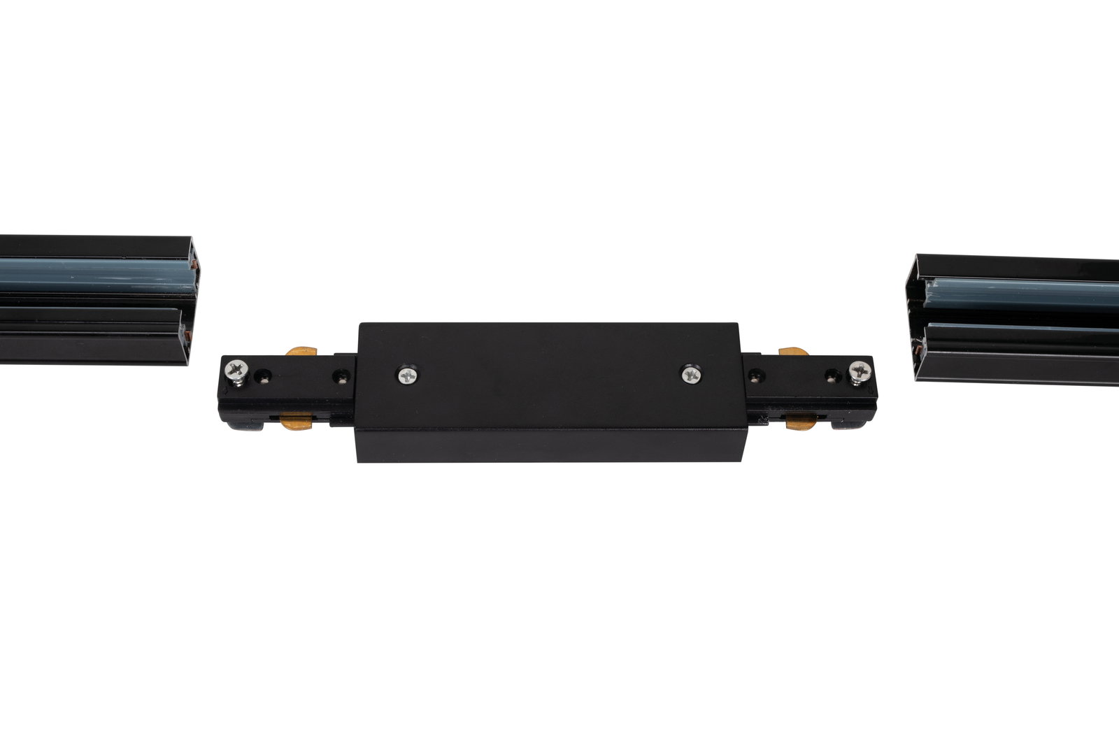 Schwarzer LED-Strahler-Verbinder aus der Vogelperspektive
