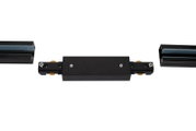Schwarzer LED-Strahler-Verbinder aus der Vogelperspektive