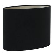 Schwarzer ovaler Lampenschirm, seitliche Perspektive