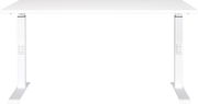 Höhenverstellbarer Schreibtisch in Weiß, Vorderansicht