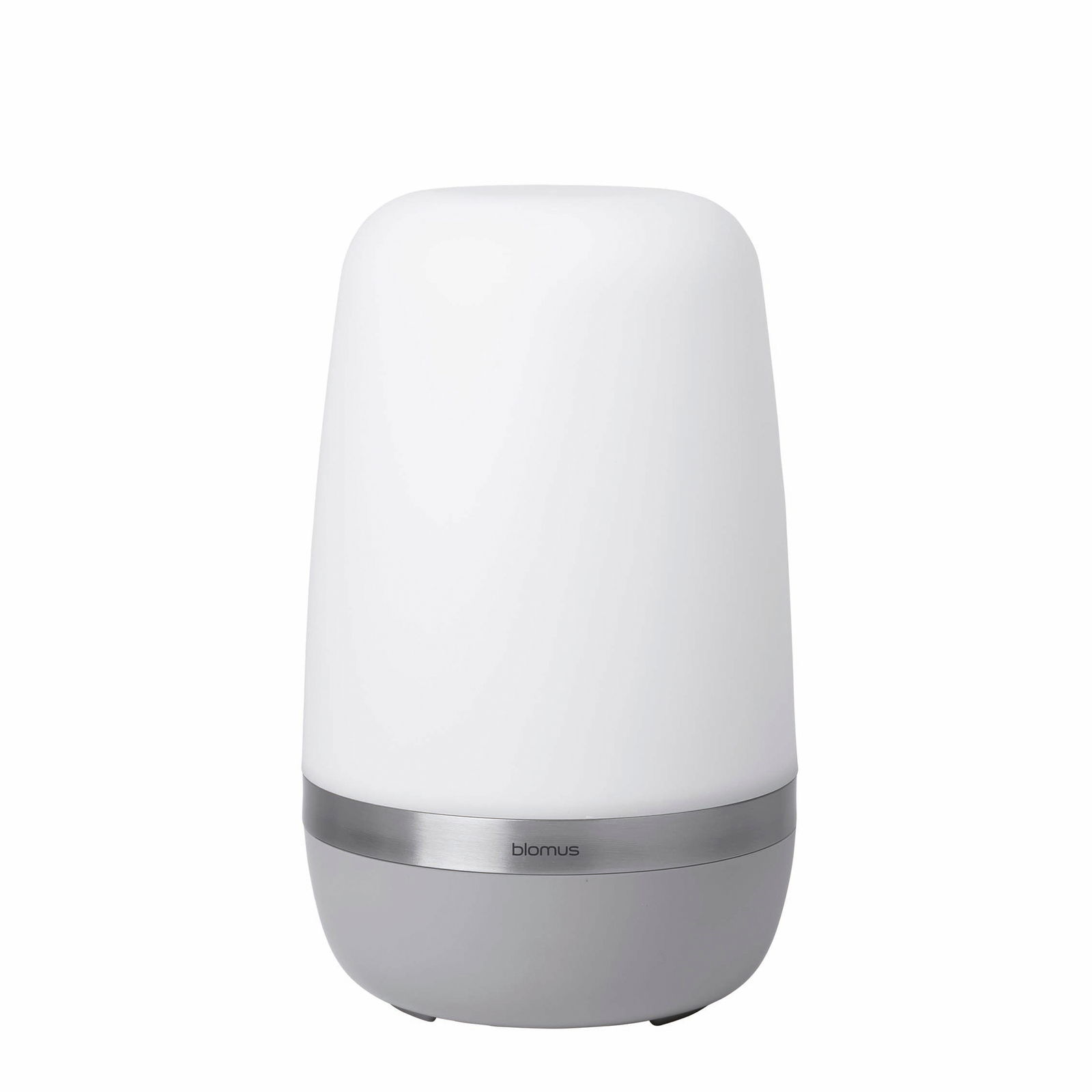 LED Outdoor Leuchte -SPIRIT- P, frontalansicht, modernes Design mit weißem Diffusor und grauem Sockel