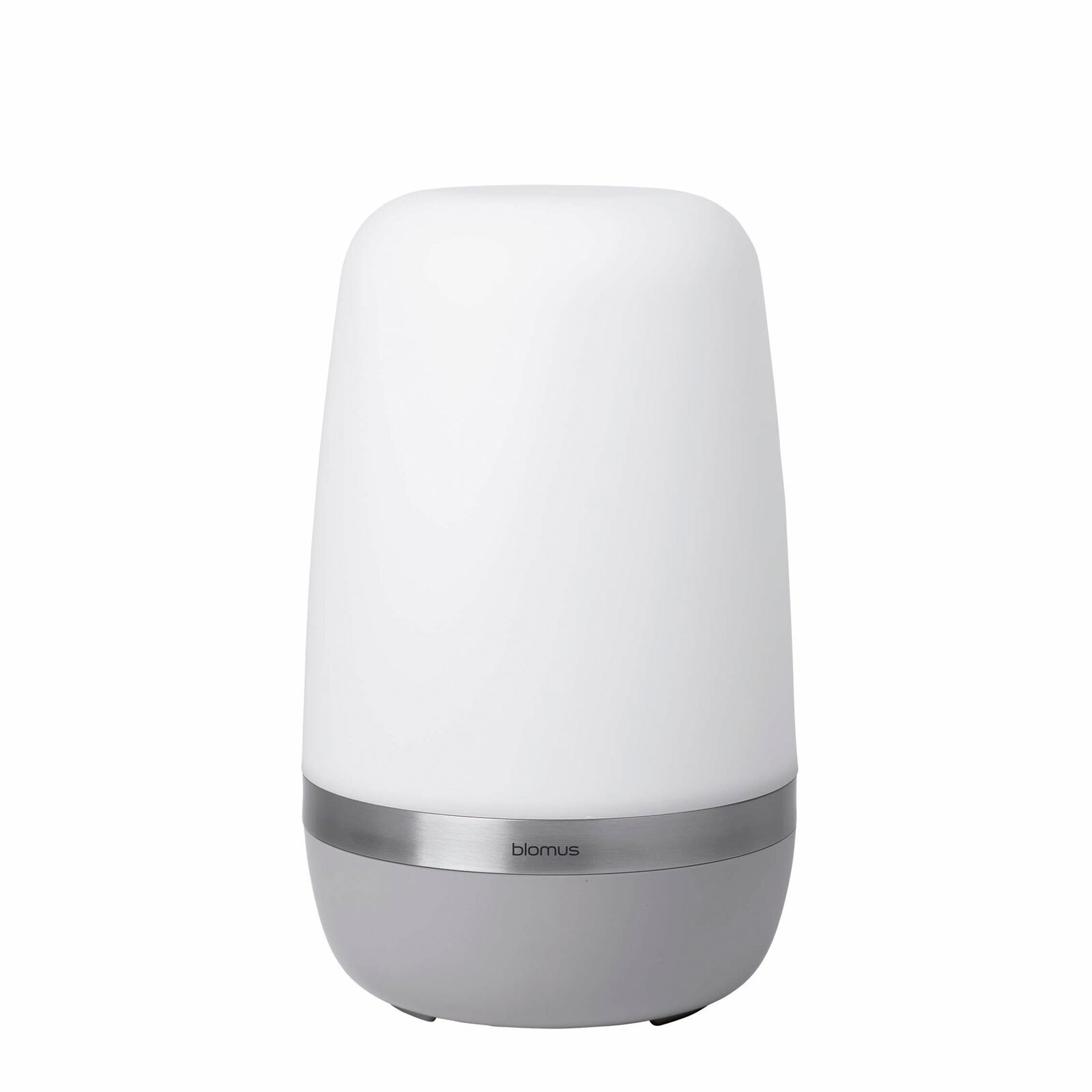 LED Outdoor Leuchte -SPIRIT- P, frontalansicht, modernes Design mit weißem Diffusor und grauem Sockel