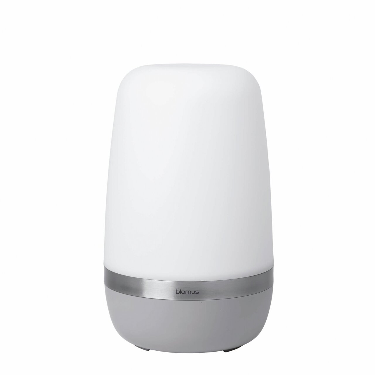 blomus LED Outdoor Leuchte SPIRIT LED Outdoor Leuchte -SPIRIT- P, frontalansicht, modernes Design mit weißem Diffusor und grauem Sockel