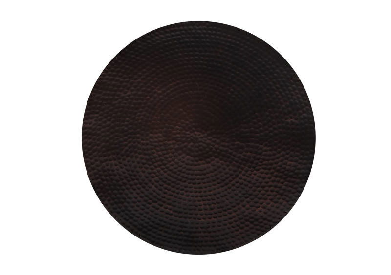 Landscape Beistelltisch Mix & Match Draufsicht auf eine runde, dunkel strukturierte Tischplatte eines Beistelltisches.