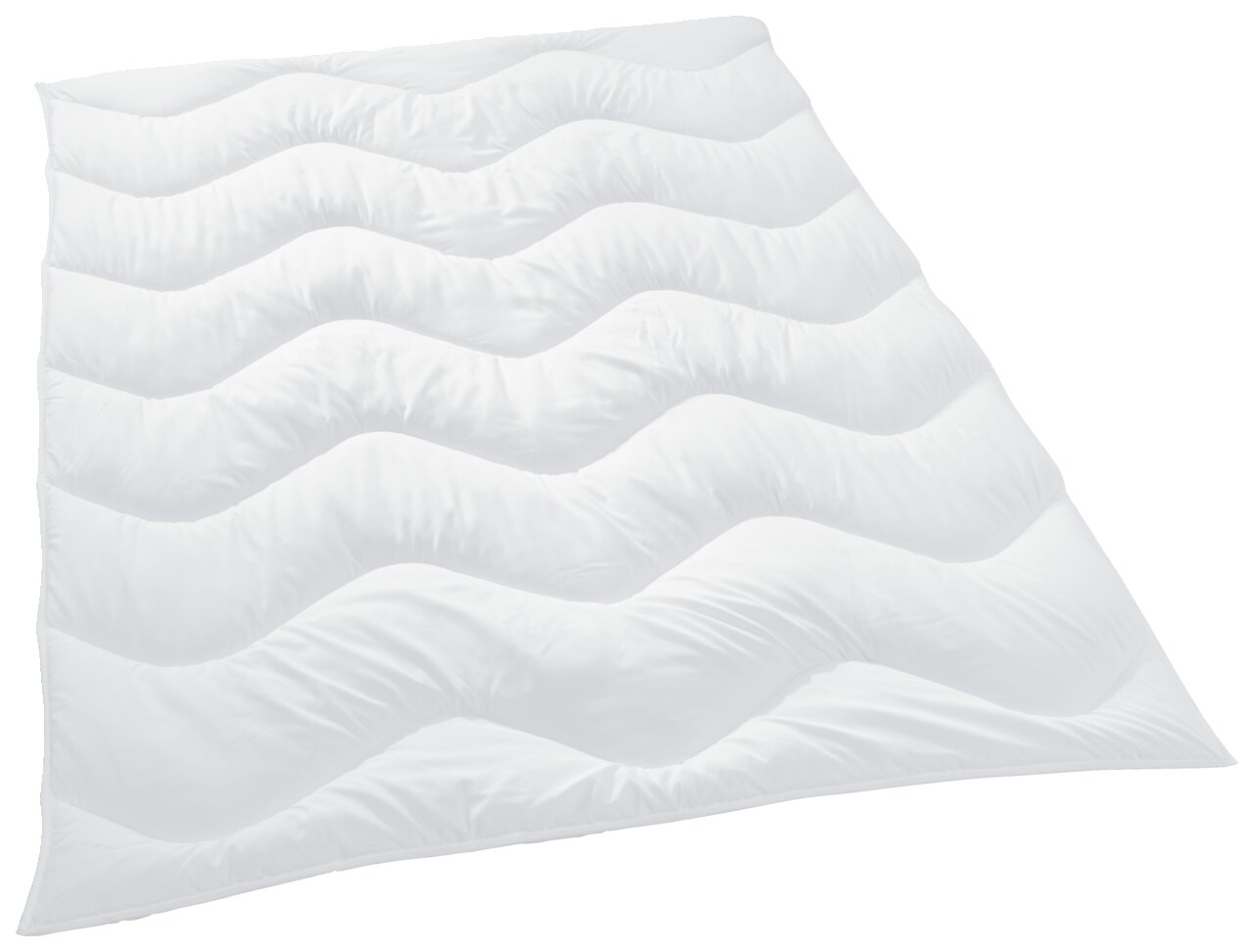 Sleeptex Bettdecke 135x200cm LEVANTE Ganzjahresbettdecke 135x200 cm in Draufsicht mit wellenförmigem Steppmuster
