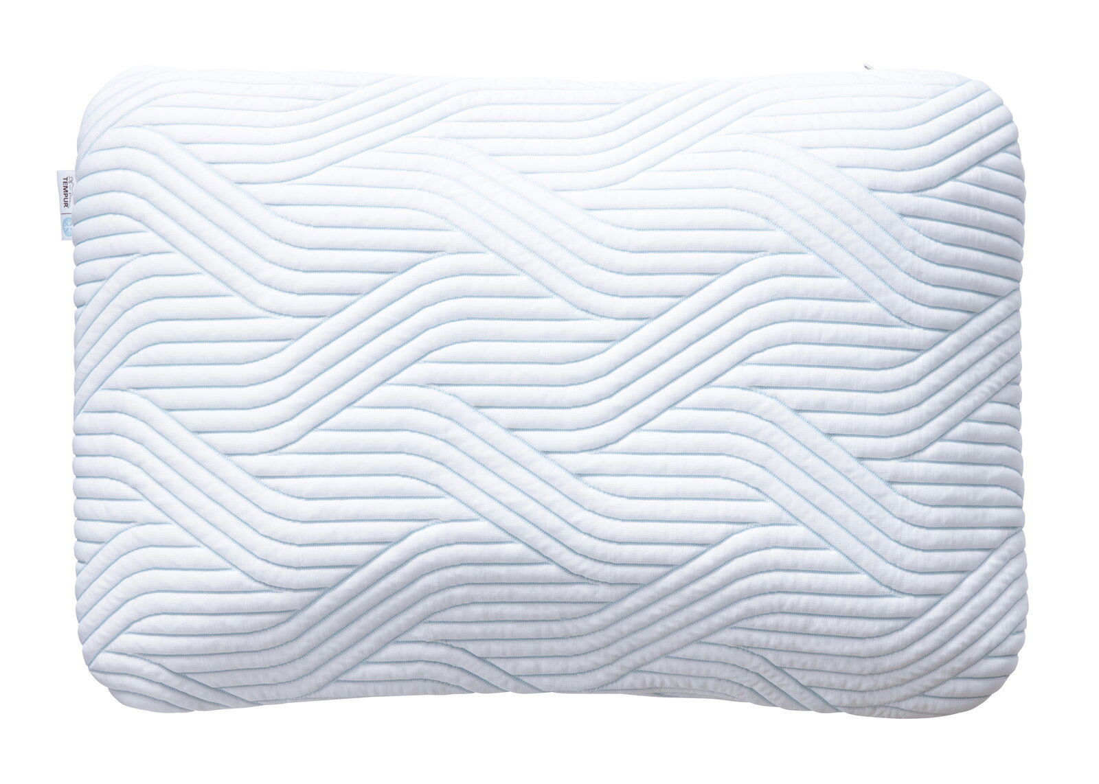 Tempur Schlafkissen 63 x 43 cm mit wellenförmigem Muster, Ansicht von oben