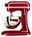Rote Küchenmaschine Heavy Duty 5,2L, Seitenansicht