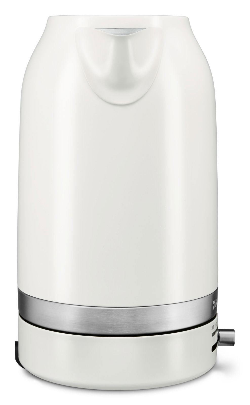 Weißer Wasserkocher mit 1,7 Liter Fassungsvermögen, Vorderansicht