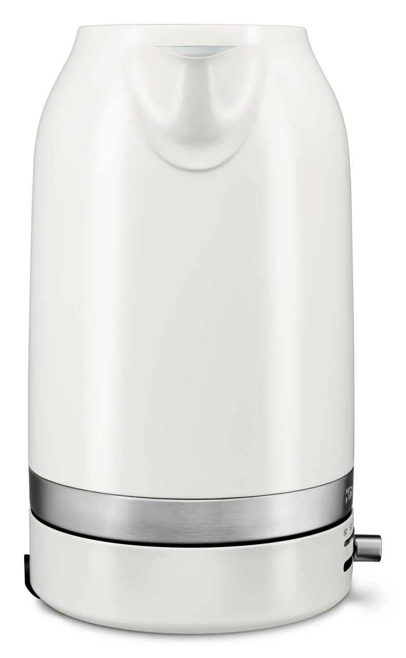 Weißer Wasserkocher mit 1,7 Liter Fassungsvermögen, Vorderansicht