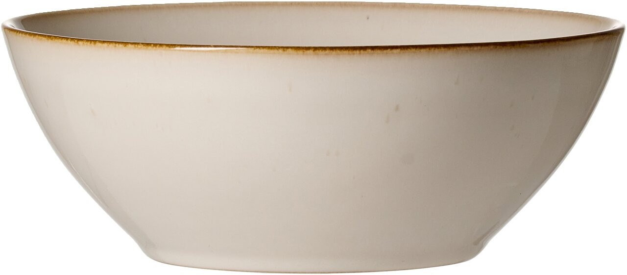 Beige Schale Olivia 19,5 cm, seitliche Perspektive