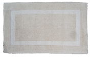 Beige Badteppich 60x60cm aus der Vogelperspektive