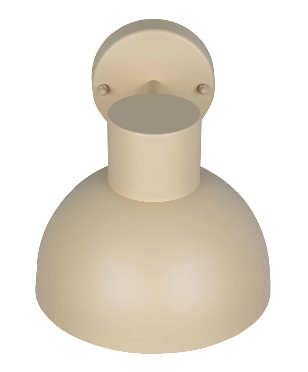 Beige buitenwandlamp vanuit vooraanzicht