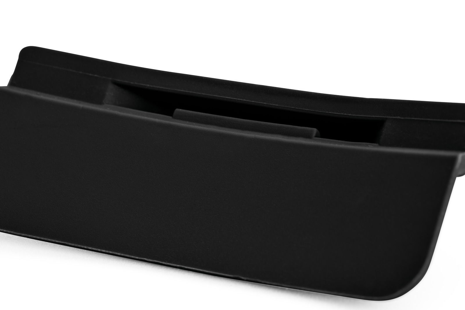 Woll Silikongriff SILICONE Nahaufnahme eines schwarzen Silikongriffs mit abgerundeten Kanten, seitliche Perspektive