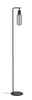 Eglo Leuchten Stehleuchte MAIONE Moderne Stehleuchte MAIONE mit schwarzem Gestell und zylindrischem Glaslampenschirm, seitliche Perspektive