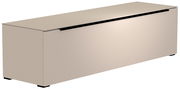 TV-Lowboard in beige aus seitlicher Perspektive