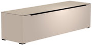 TV-Lowboard in beige aus seitlicher Perspektive