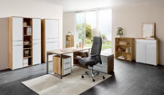 Moderner XL-Drehstuhl in einem stilvollen Büro, seitliche Perspektive