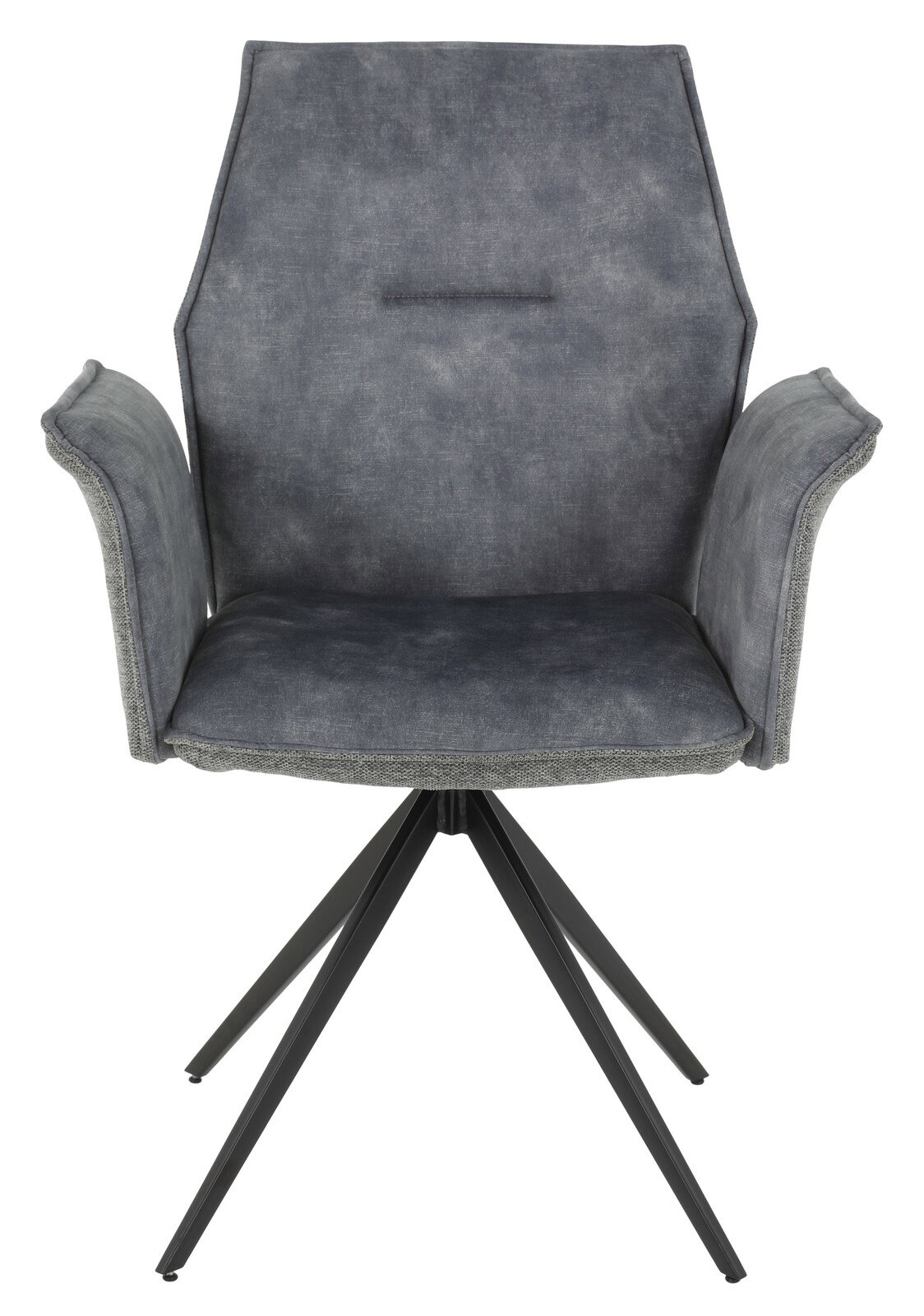 Z2 Armlehnstuhl SUSANNE Grauer Armlehnstuhl mit modernem Design, Vorderansicht